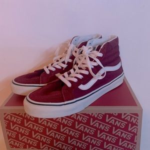 Women’s Size 9 Burgundy High Top Vans (Sk8 -HI)